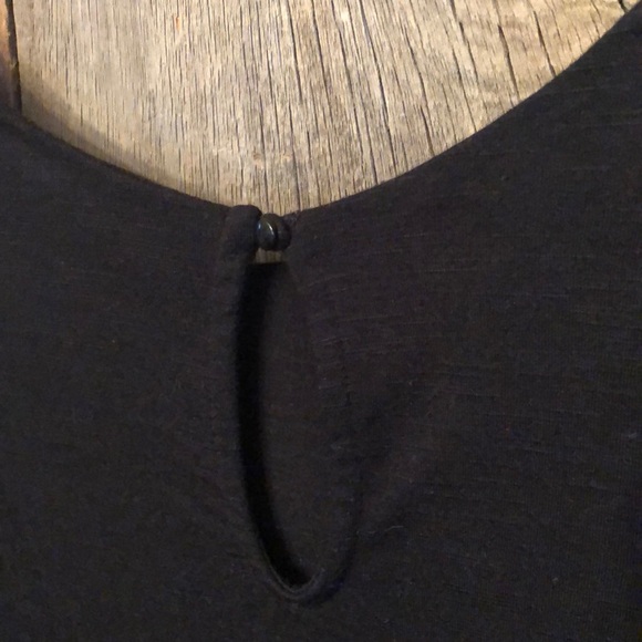 Old Navy Black Double Layer Ruffle Top 14 - Picture 5 of 7